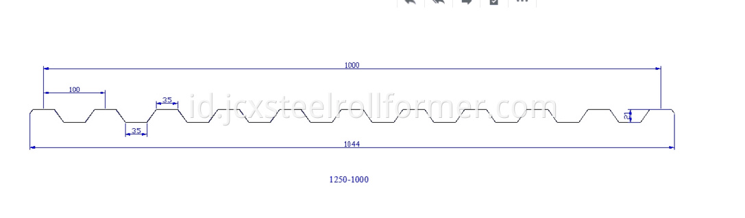 c20 roof profile drawing